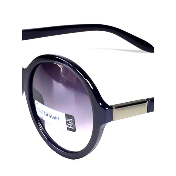 FGX by Foster Grant Full Round Dark Blue & Brushed Silver Sun Reader Sunglasses - Picture 10 of 12
